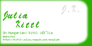 julia kittl business card